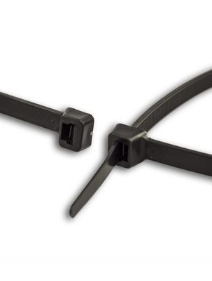 AFX-14-50-RL-0-C 14" 50LB RELEASABLE BLACK CABLE TIES